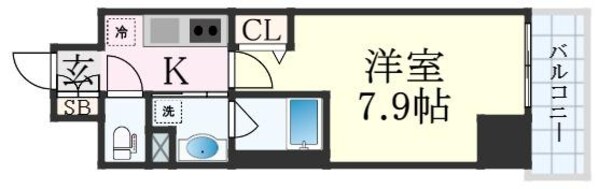 神戸駅 徒歩7分 13階の物件間取画像